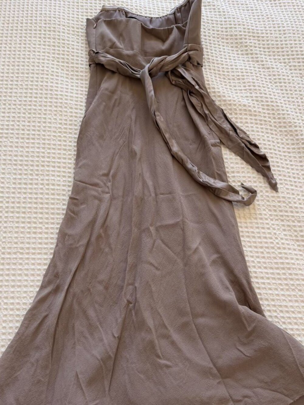 Vintage 2000 S Dress Brown Strapless - Picture 5 of 7